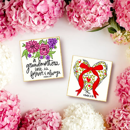 A Grandmother's Love Gold Mini Block