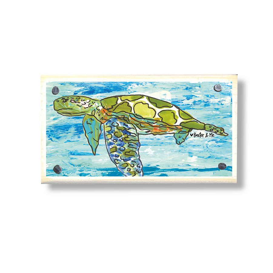 Sea Turtle Happy Block