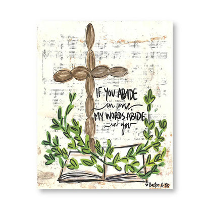 Abide in Me Wrapped Canvas 8x10
