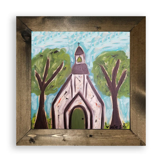 Simple Church - Framed Art, 20" x 20"