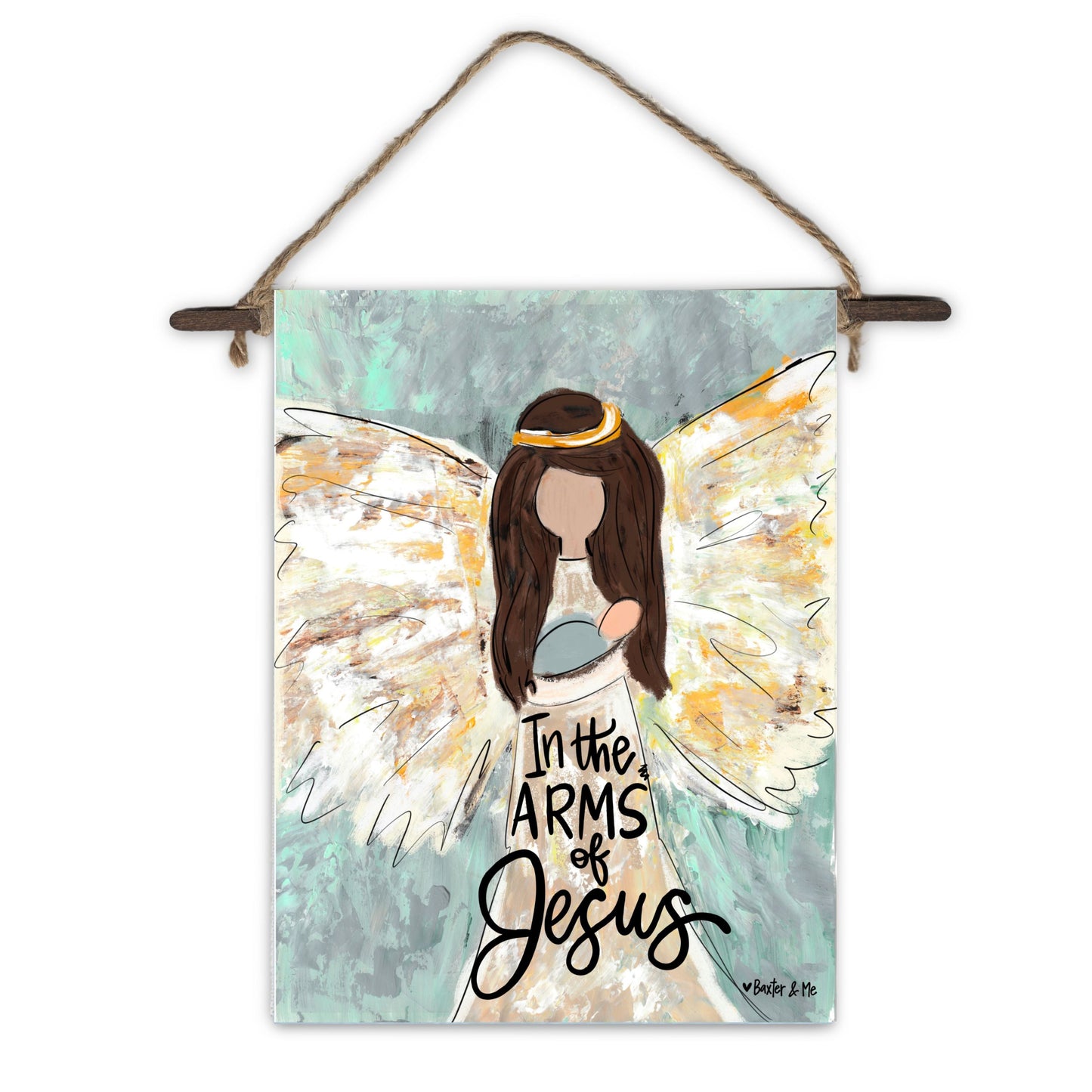 In the Arms of Jesus Mini Wall Hanging