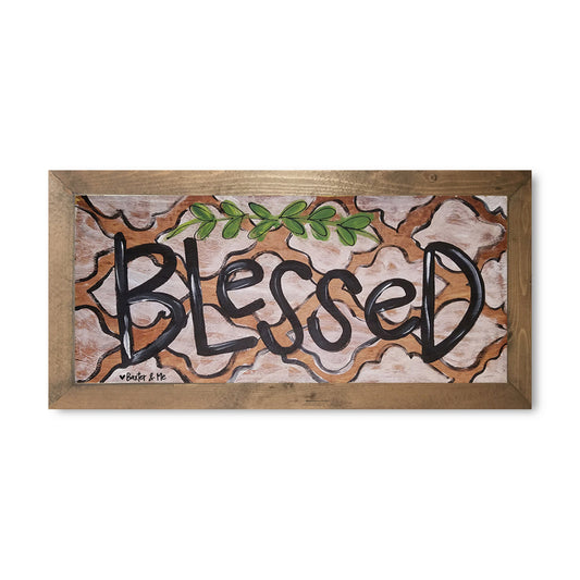 Blessed 12" x 24" - Framed Art