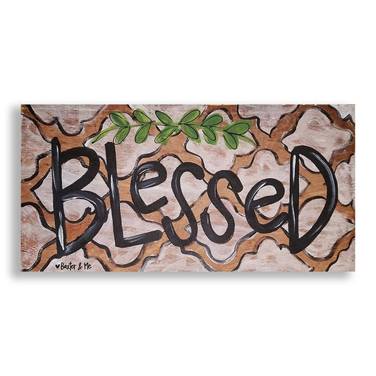 Blessed 12" x 24" - Wrapped Canvas