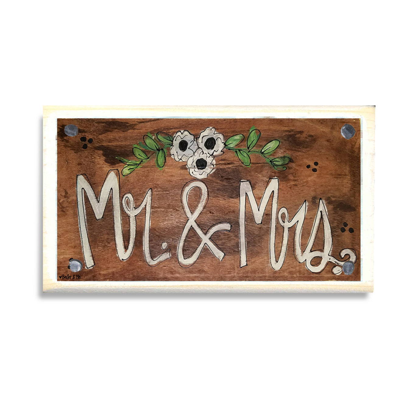 Mr & Mrs (Wood) Happy Block