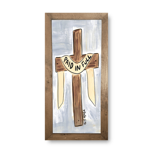 Paid In Full Cross - Framed Art