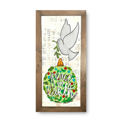 Peace on Earth Dove Ornament Framed Art