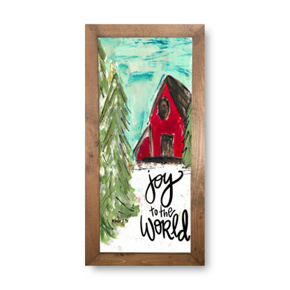 Joy to the World Barn Framed Art