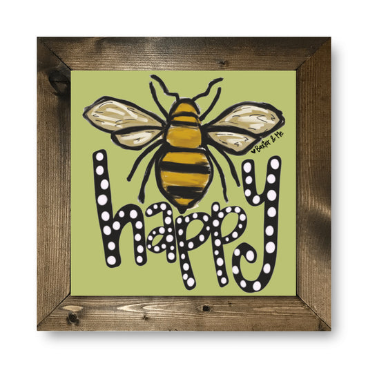 Bee Happy Framed Art
