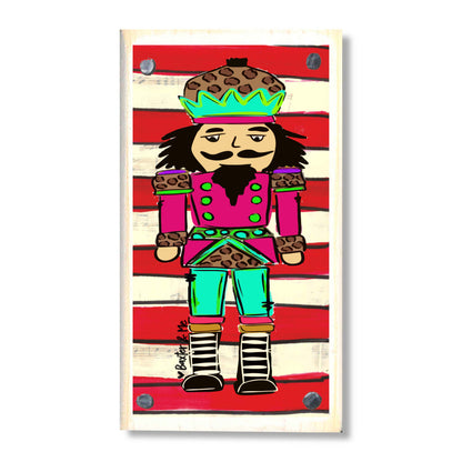 Stripe Nutcracker Happy Block