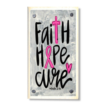 Faith Hope Cure Happy Block