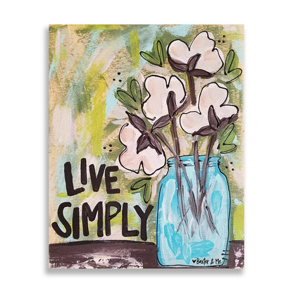 Live Simply 8" x 10" - Wrapped Canvas