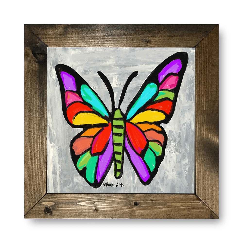 Colorful Butterfly - Framed Art