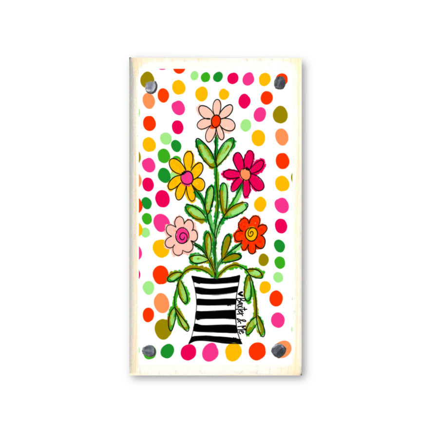 Happy Dot Floral Happy Block