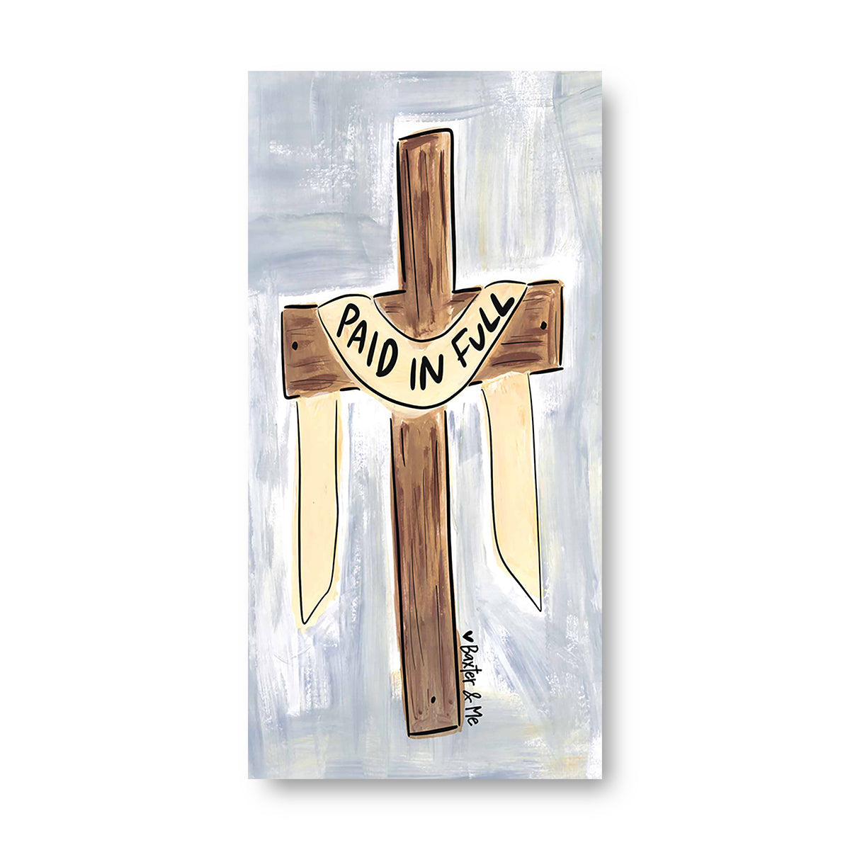 Paid In Full Cross - Wrapped Canvas