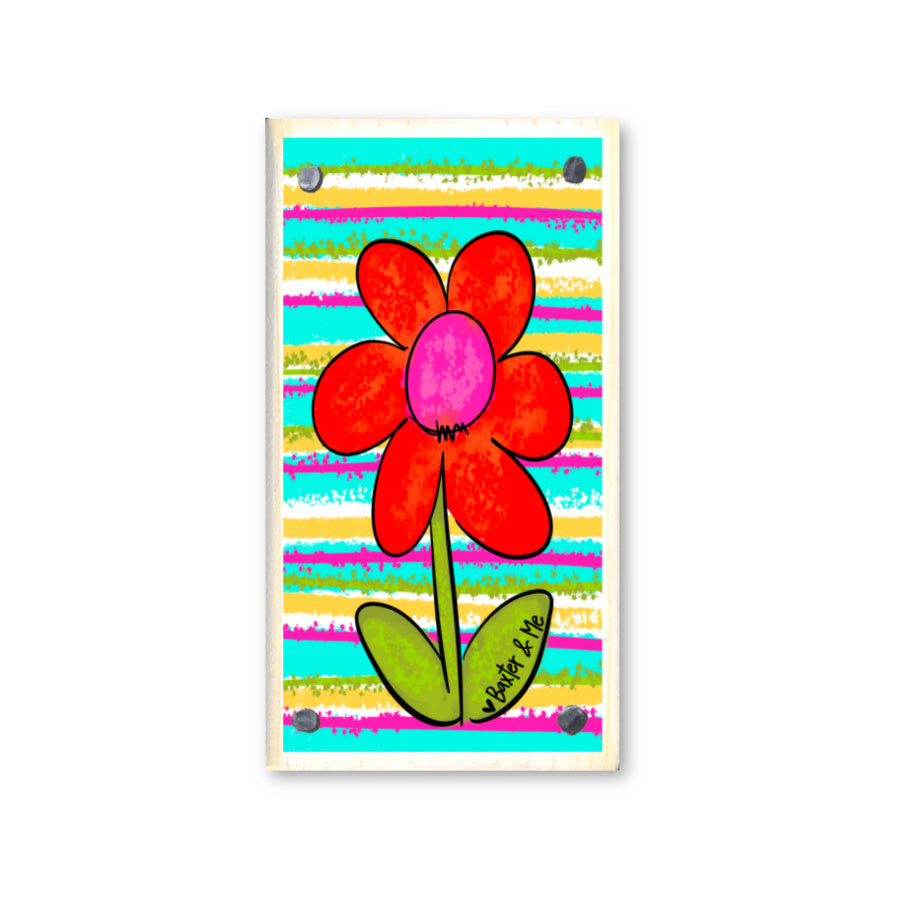 Colorful Flower Happy Block
