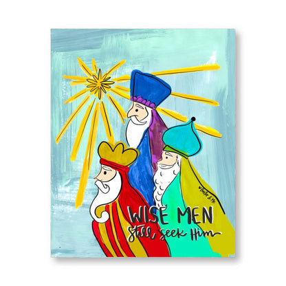 Colorful Wise Men Still Seek Him Wrapped Canvas