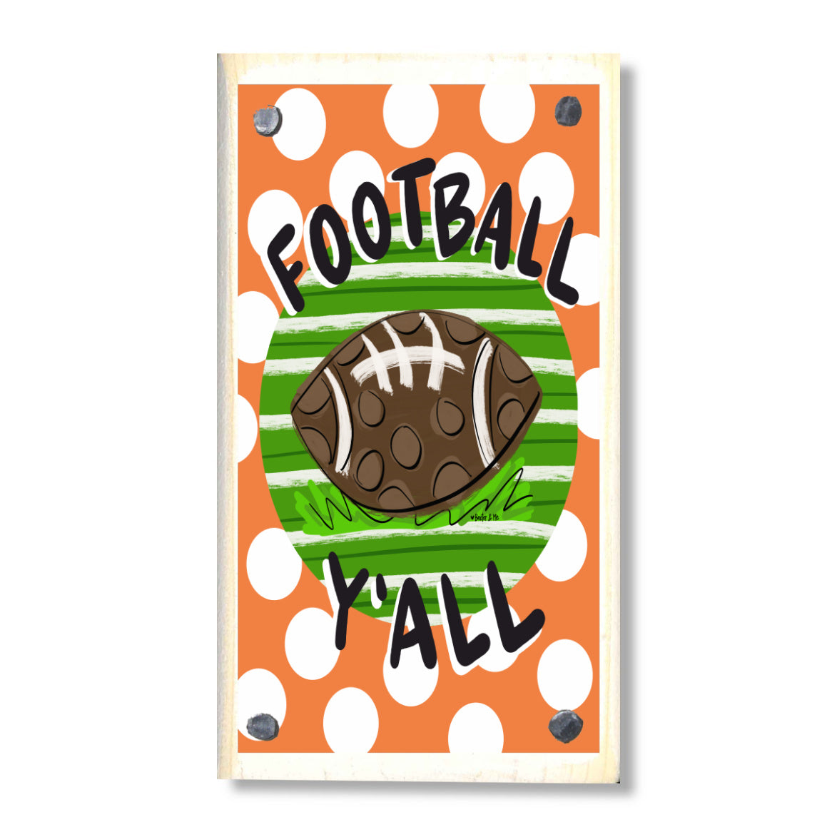 Football Team Colors Happy Block