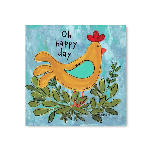 O Happy Day Chicken - Wrapped Canvas