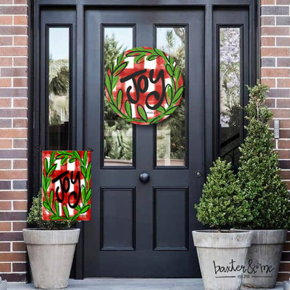 Joy Red Buffalo Door Hanger