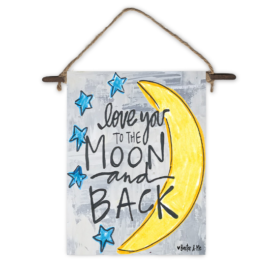 Love You to the Moon Mini Wall Hanging