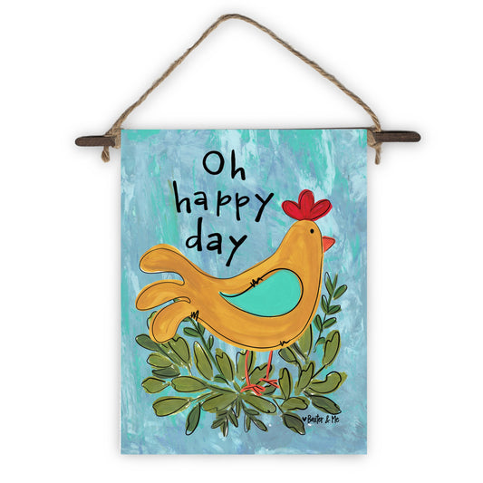 O Happy Day Chicken Mini Wall Hanging