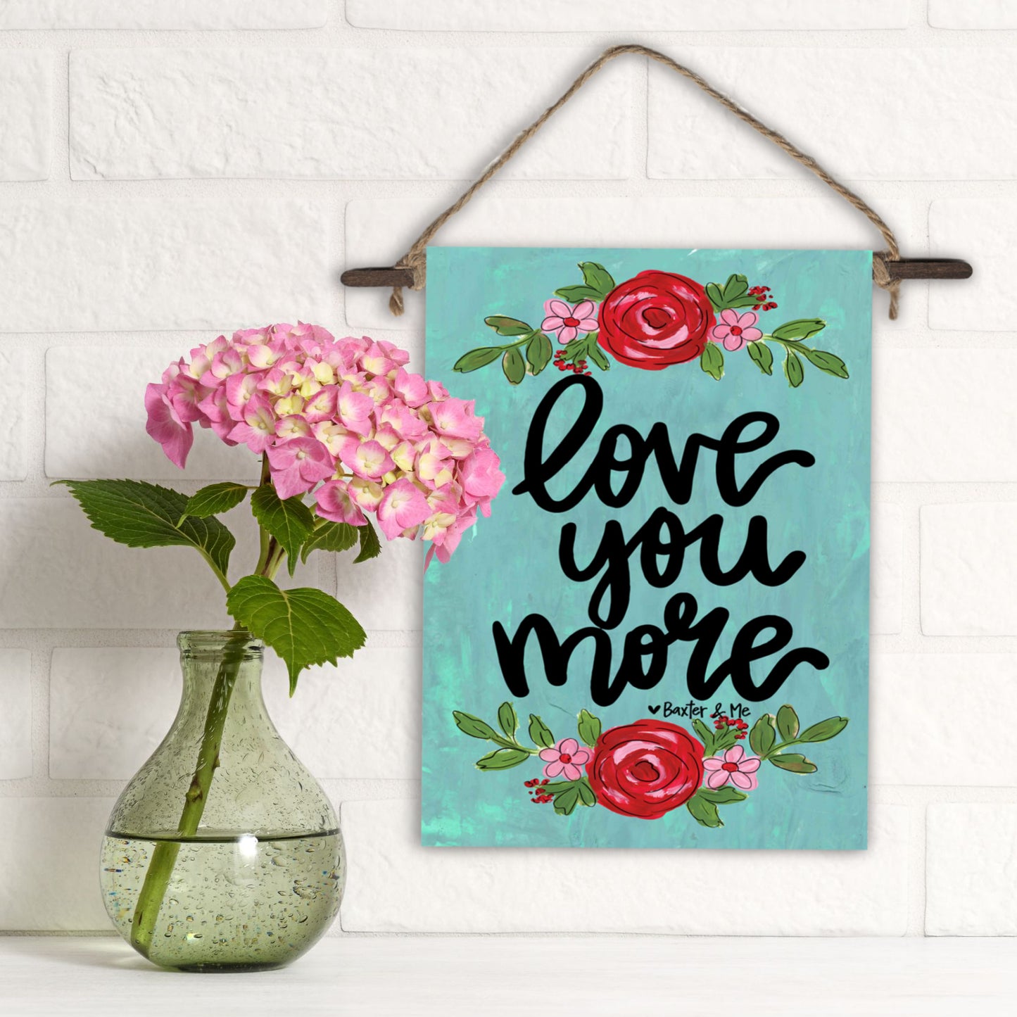 Love You More Mini Wall Hanging