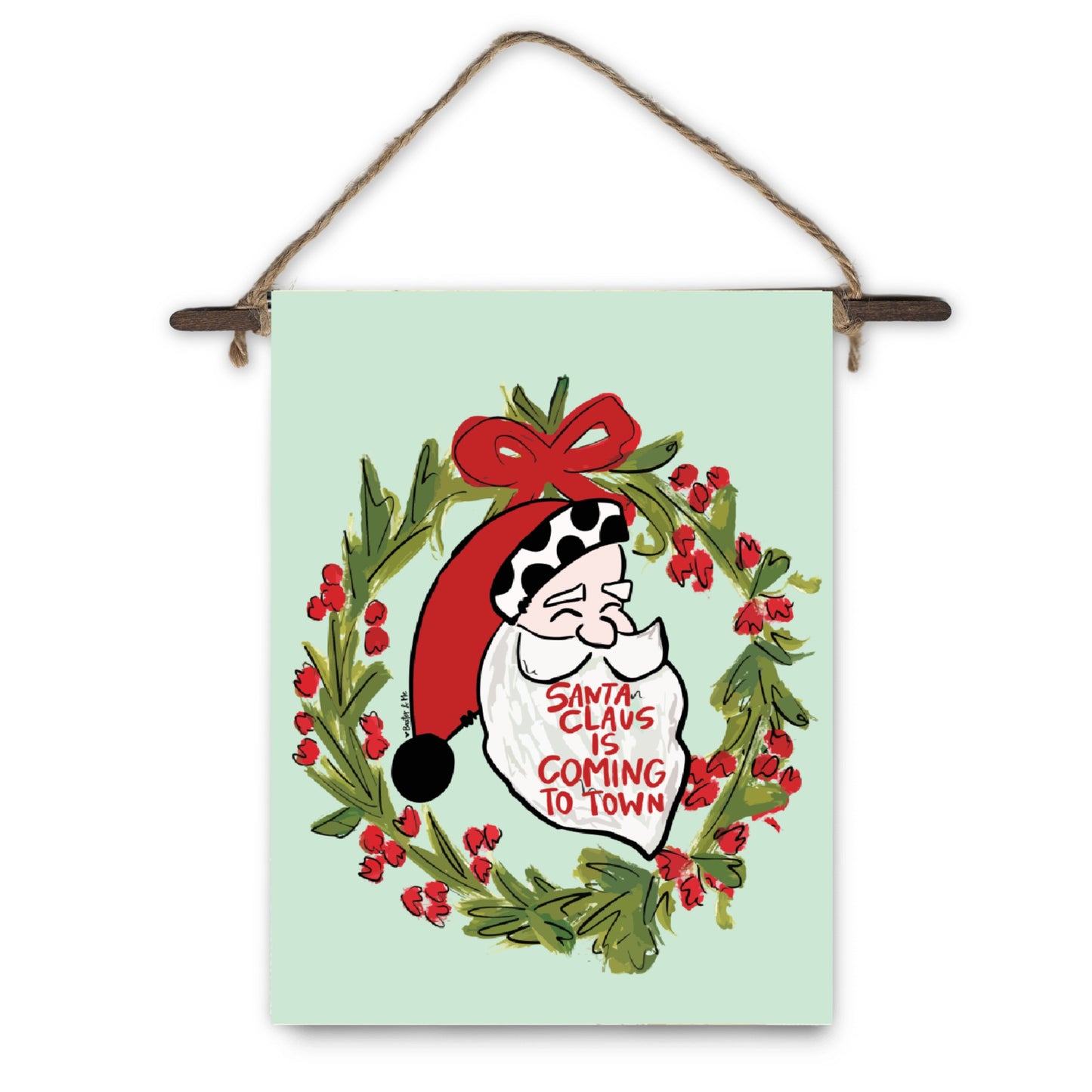 Santa Claus is Coming to Town Mini Wall Hanging