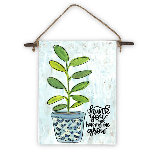 Thank You for Helping Me Grow Mini Wall Hanging