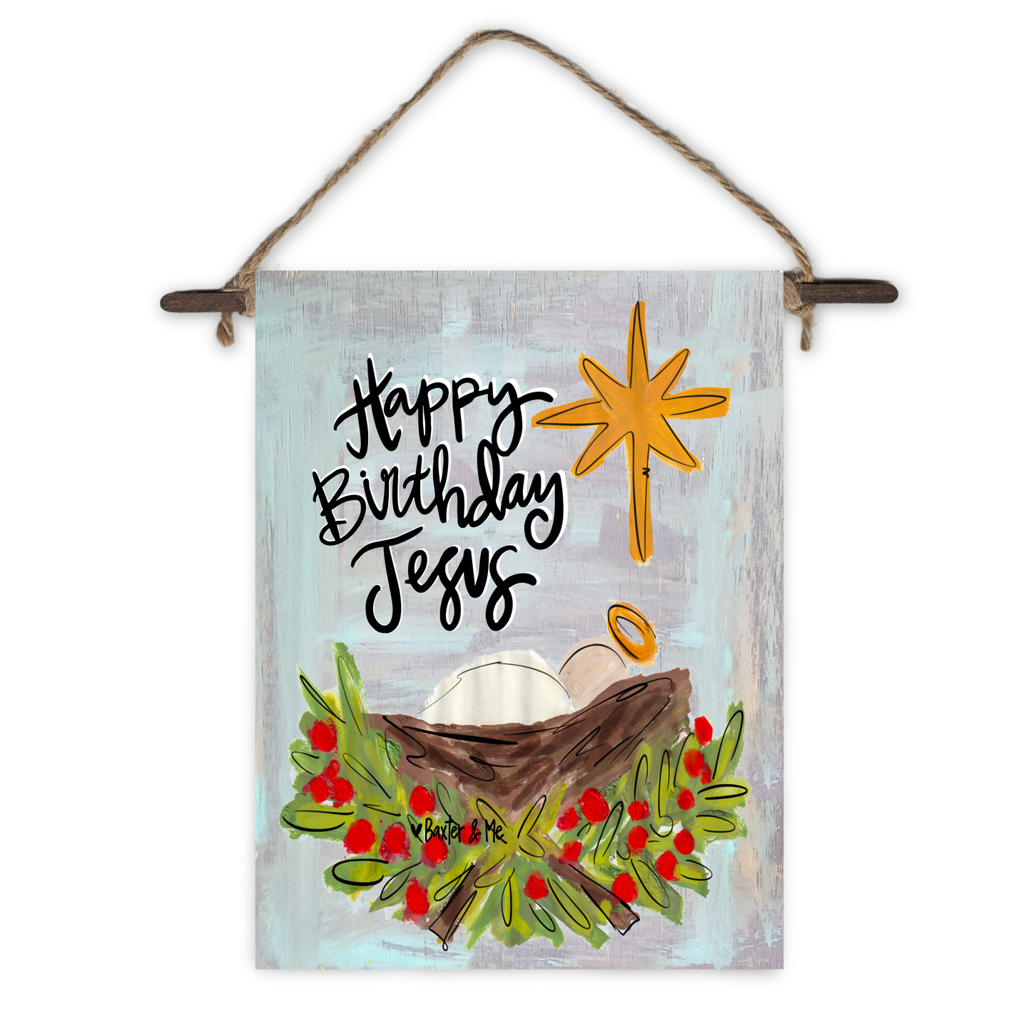 Happy Birthday Jesus  Mini Wall Hanging