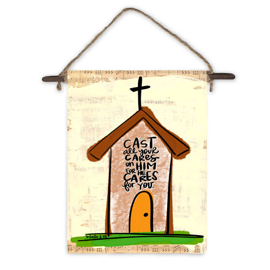 Cast Your Cares Mini Wall Hanging