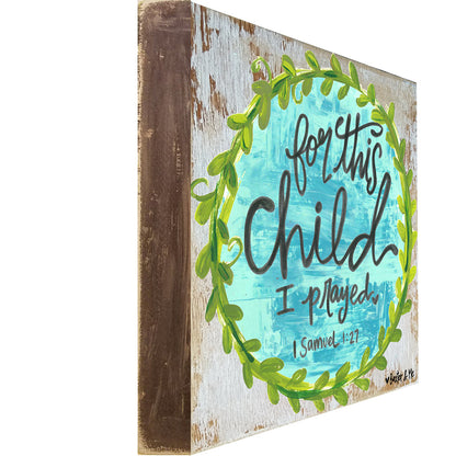 For This Child (Boy) - Wrapped Canvas