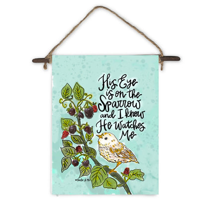 His Eye is on the Sparrow Mini Wall Hanging