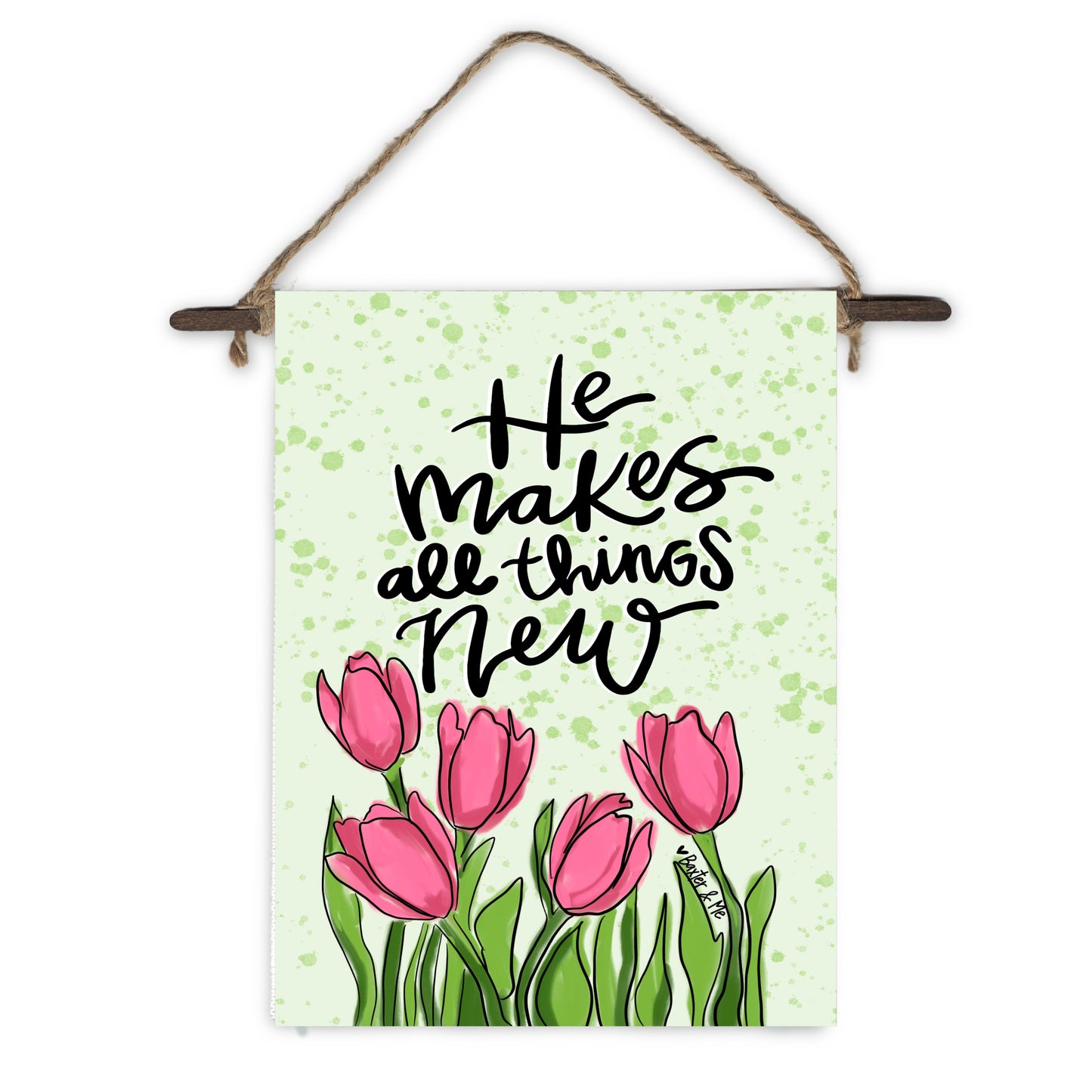 All Things New Tulips Mini Wall Hanging