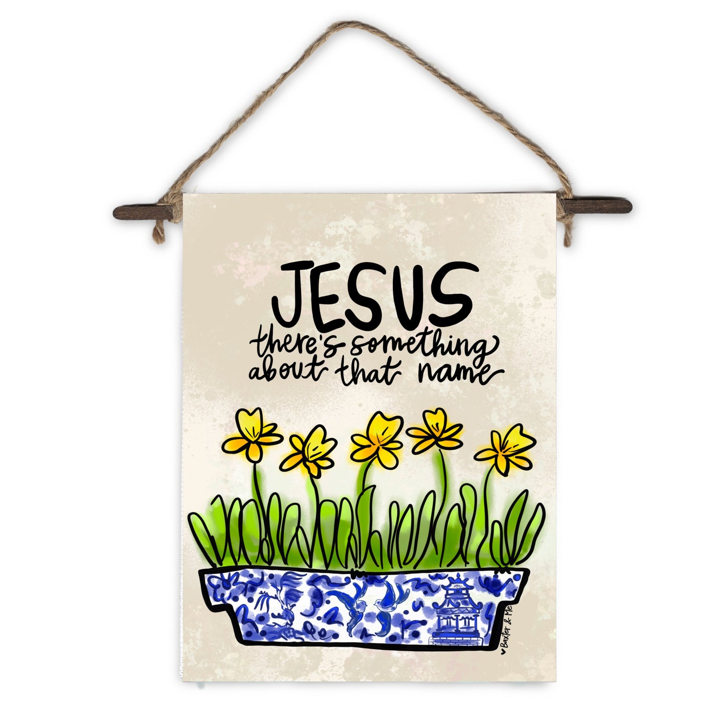 Jesus Something About that Name Mini Wall Hanging