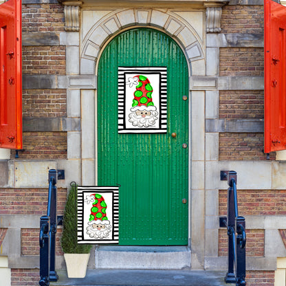 Santa With Tall Hat Door Hanger