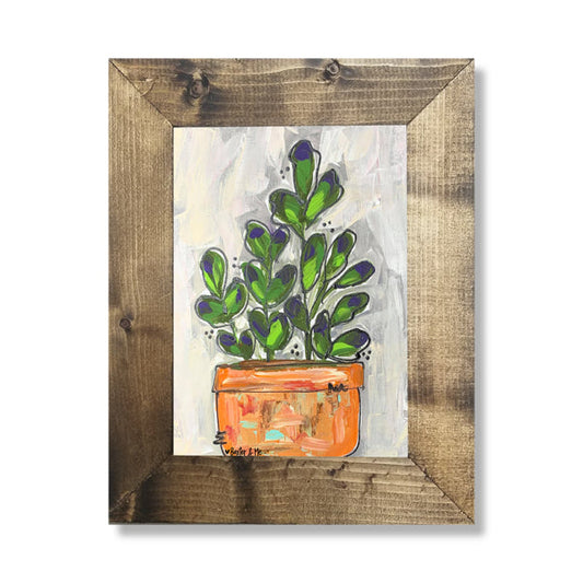 Succulent Planter - Framed Art, 8" x 10"