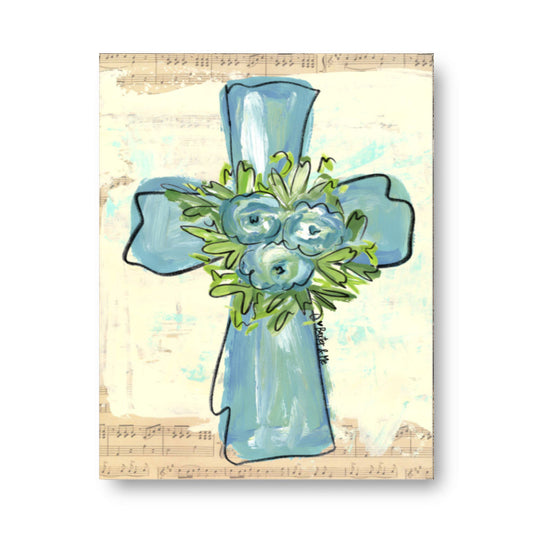 Blue Cross - Wrapped Canvas