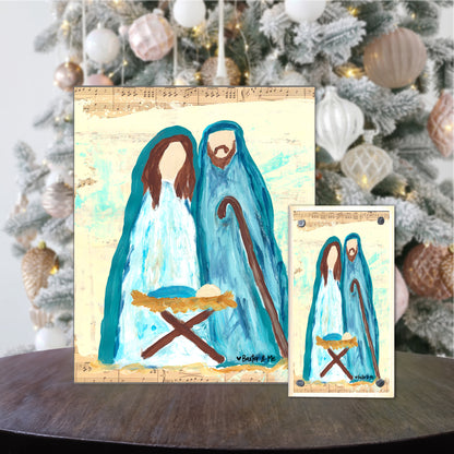 Simple Nativity Wrapped Canvas