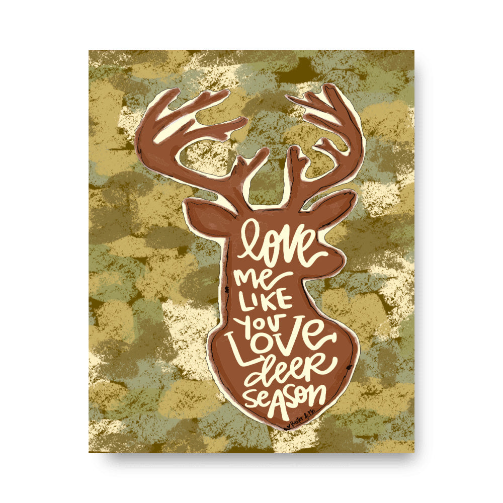 Deer Season Wrapped Canvas; 8" x 10"