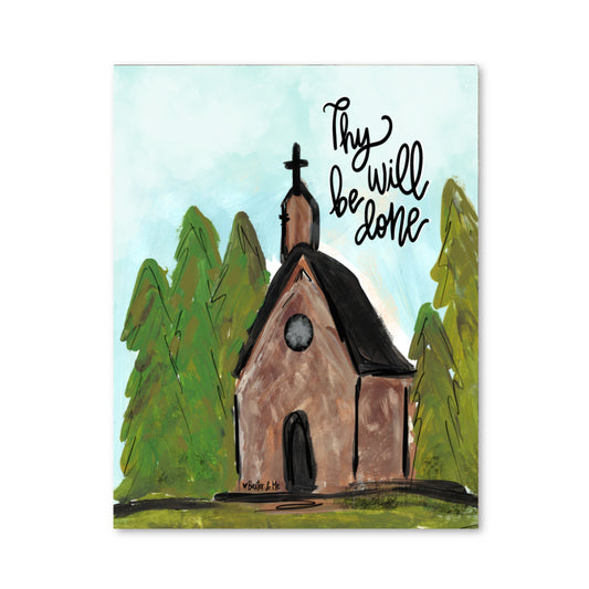 Thy Will be Done Church Wrapped Canvas