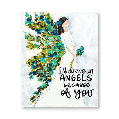 I Believe in Angels Wrapped Canvas