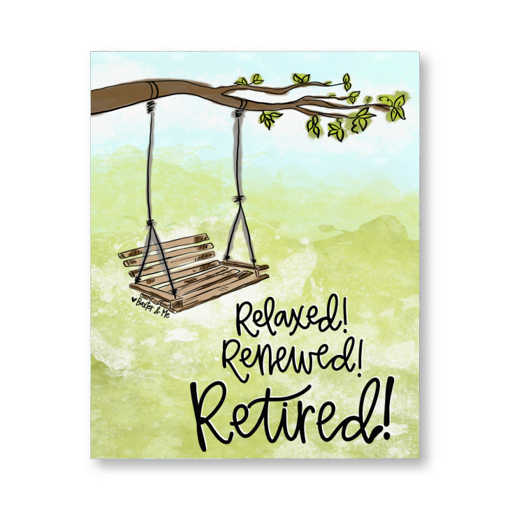 Retirement Swing Wrapped Canvas