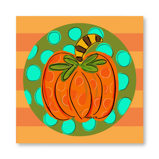 Speckled Pumpkin Wrapped Canvas