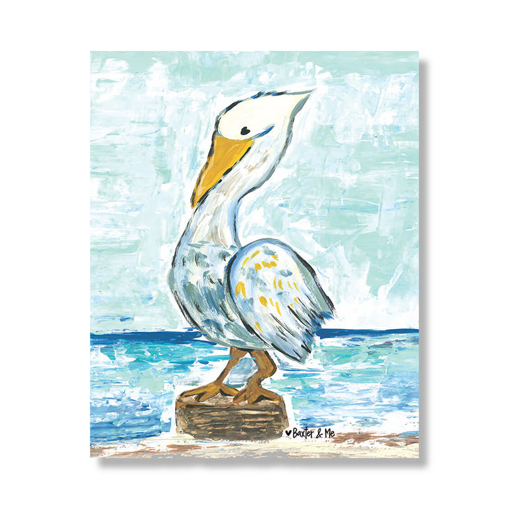 Pelican - Wrapped Canvas