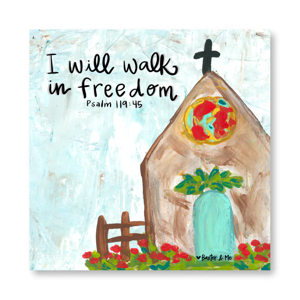 Walk in Freedom Wrapped Canvas