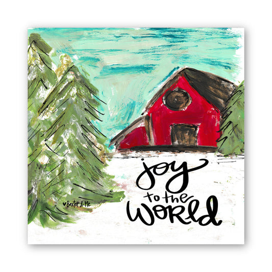Joy to the World Barn Wrapped Canvas