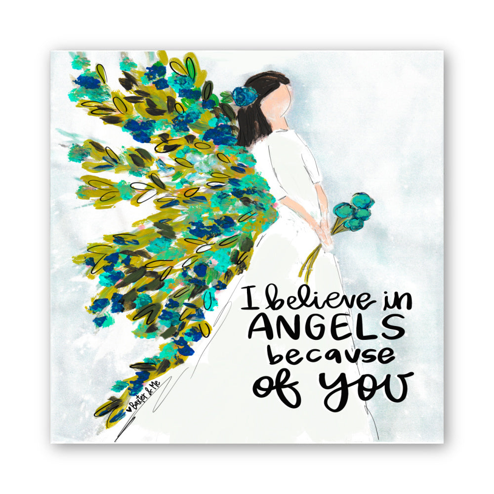 I Believe in Angels Wrapped Canvas