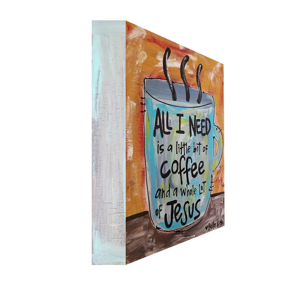 Coffee & Jesus 8" x 10" - Wrapped Canvas
