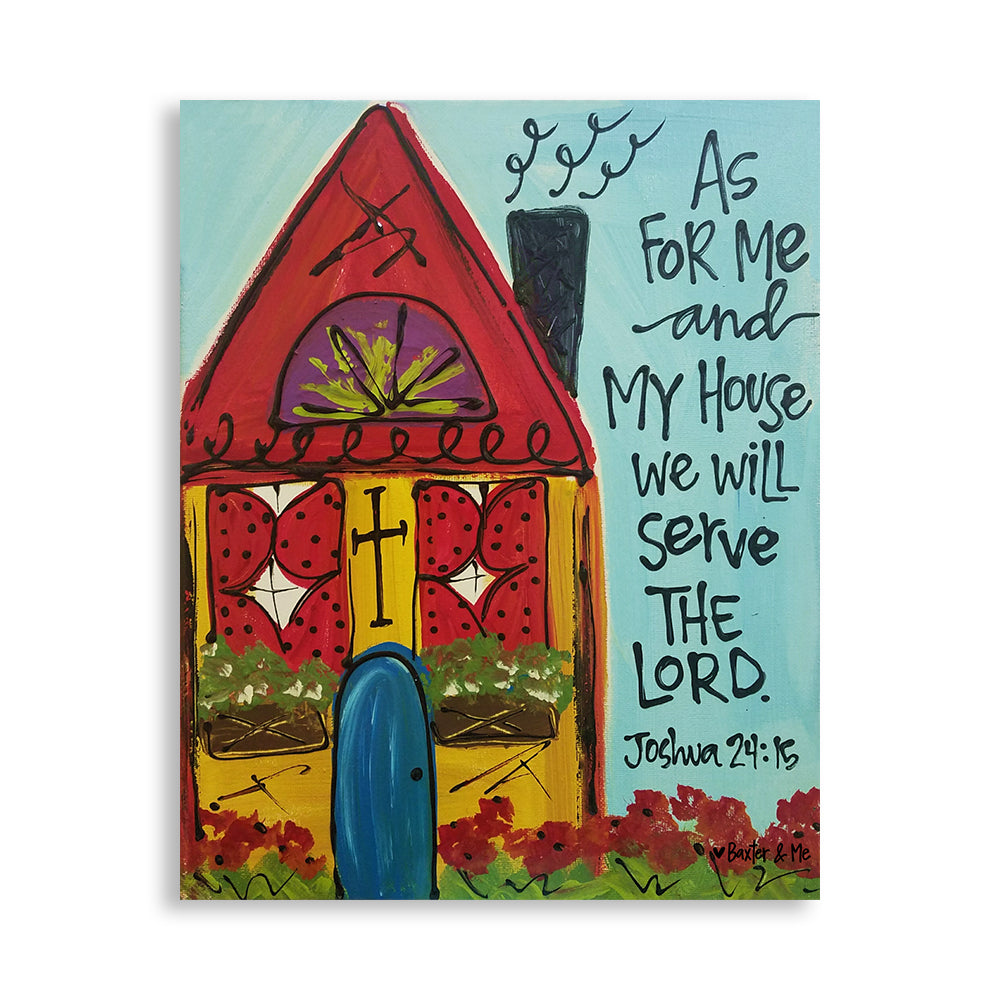 Serve The Lord 8" x 10" - Wrapped Canvas