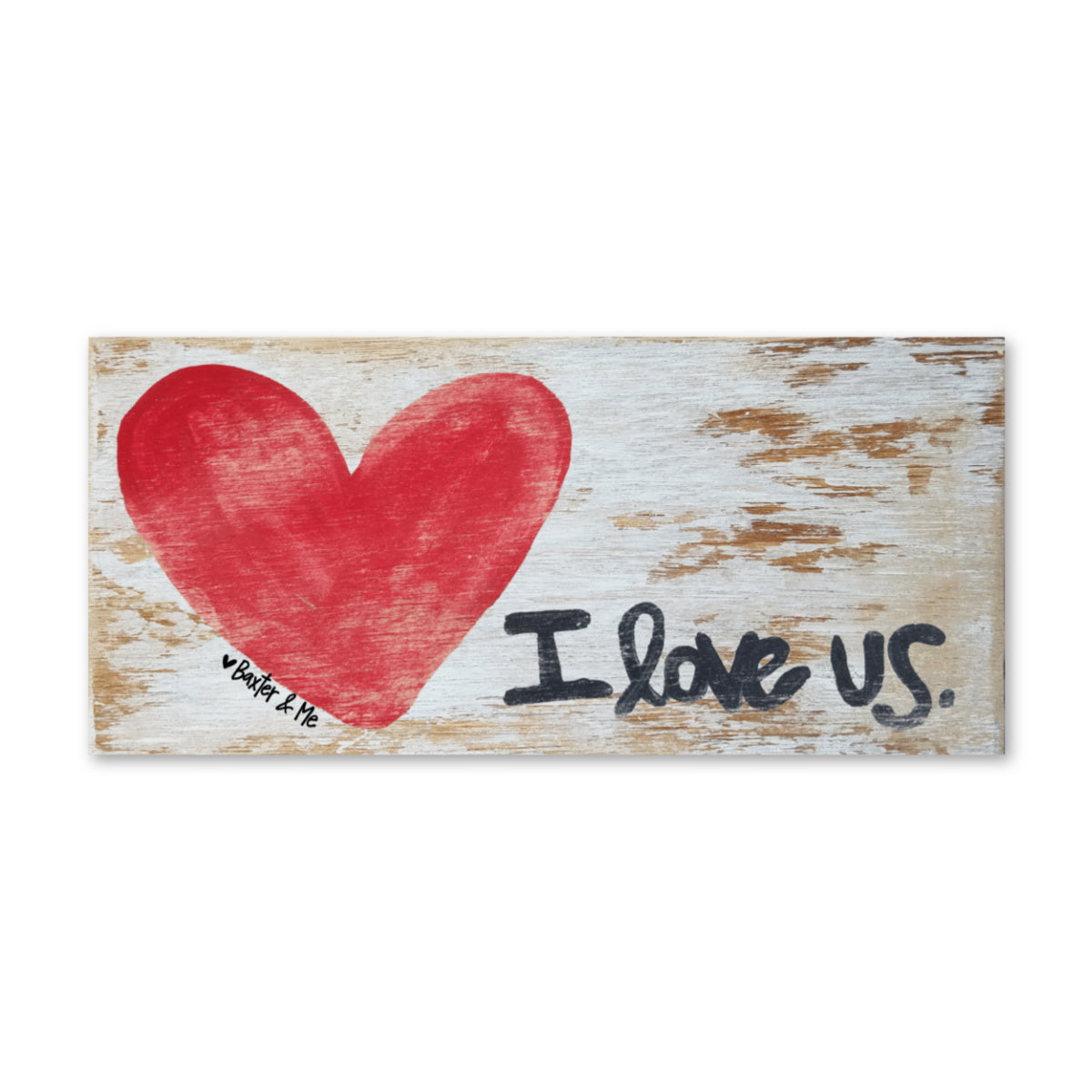 I Love Us - Wrapped Canvas, 12" x 24"